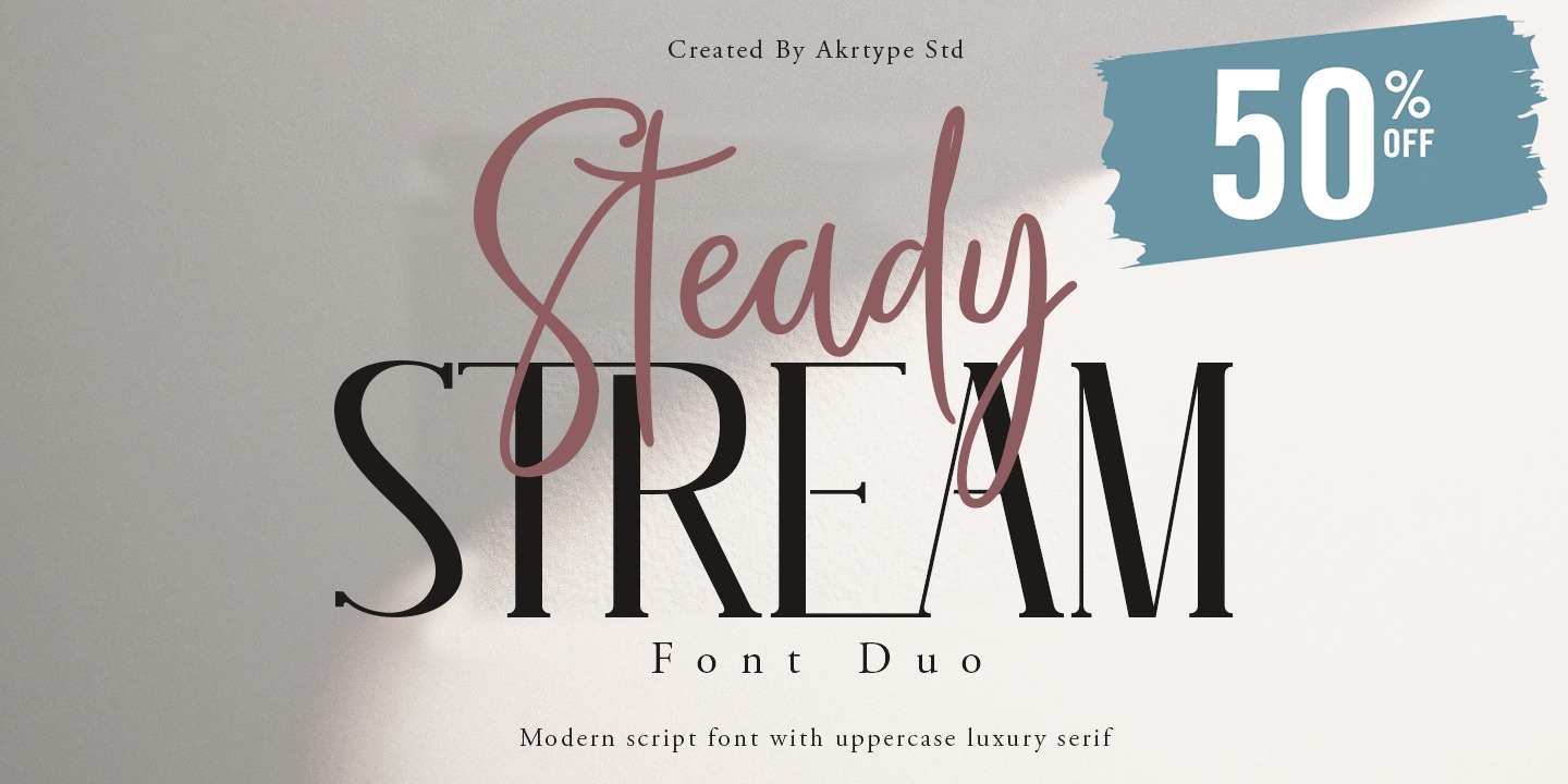 Beispiel einer Steady Stream serif-Schriftart